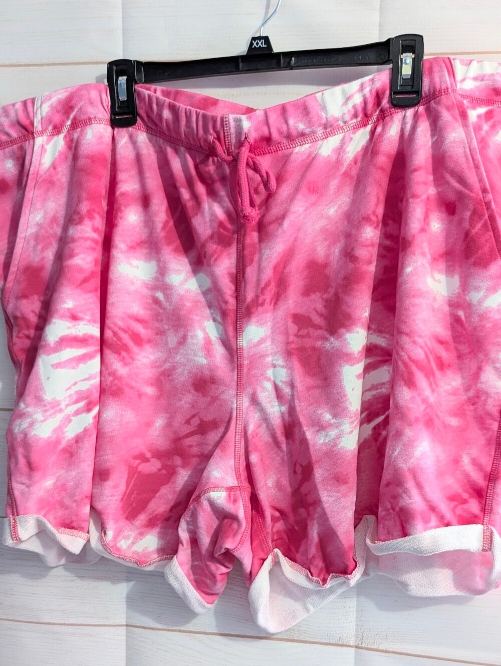 George Pink Tie-Dye Lounge Shorts Plus Size 3X